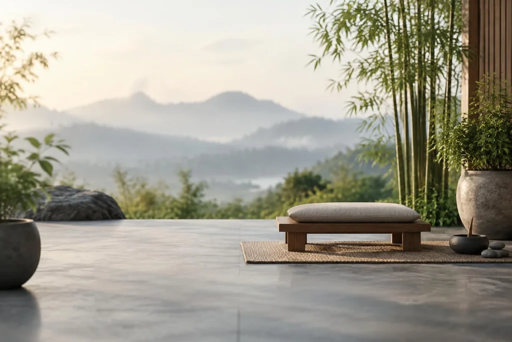 Un espace de méditation zen se crée avec peu d’éléments, mais beaucoup de clarté