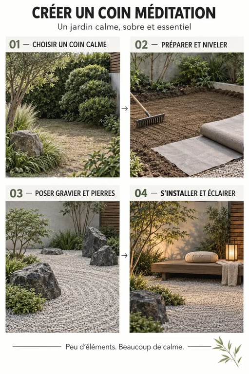 Étapes pour créer un espace de méditation zen dans son jardin