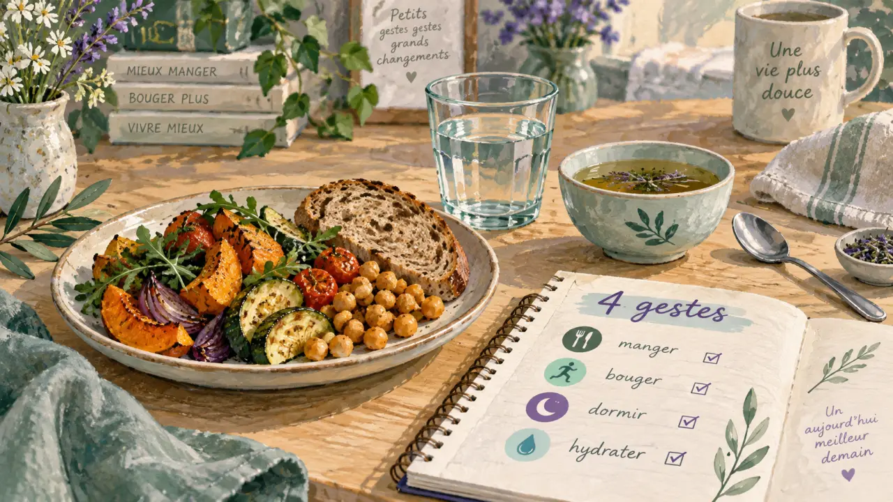 Soins pour le foie : 4 gestes quotidiens, eau et tisane