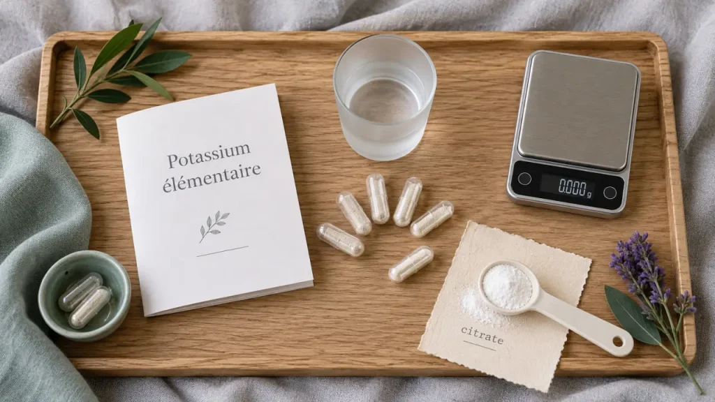 Complément alimentaire de potassium : vérifiez le dosage avant toute prise