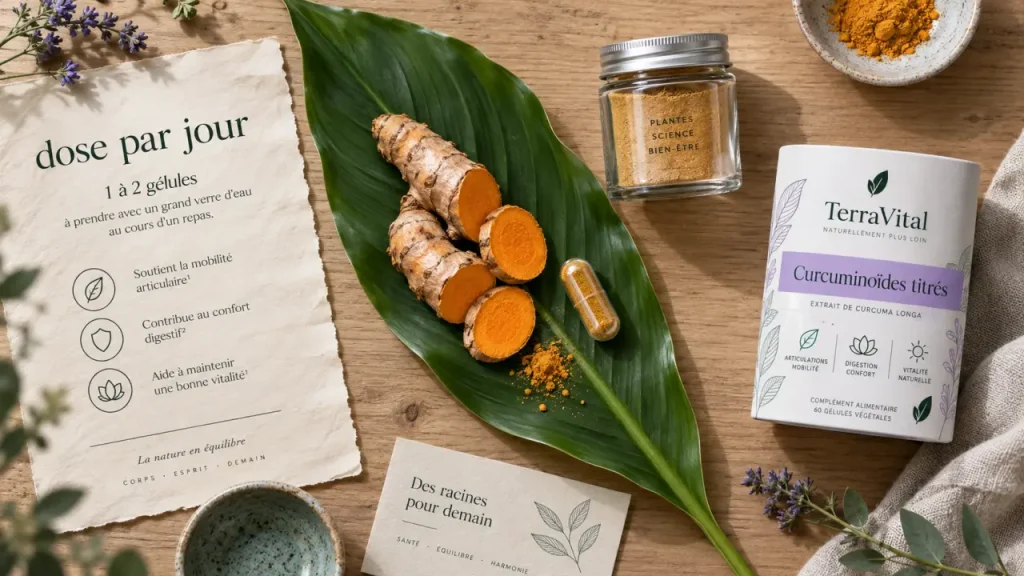 Curcuma complément alimentaire : l’absorption compte autant que la dose