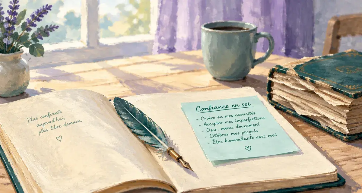La confiance en soi une philosophie : carnet et plume pour confiance en soi