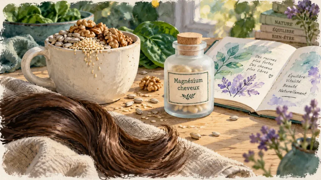 Magnésium et cheveux : un soutien indirect, sans effet de repousse miracle